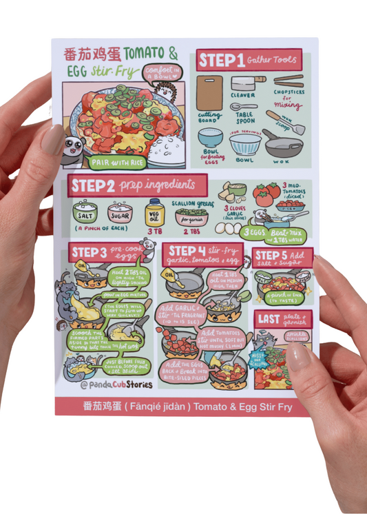 Tomato and Egg Stir-Fry Recipe Card (3 Left)