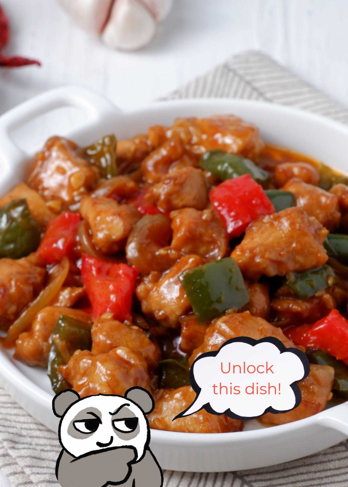 Kung Pao Chicken or Tofu Recipe Card