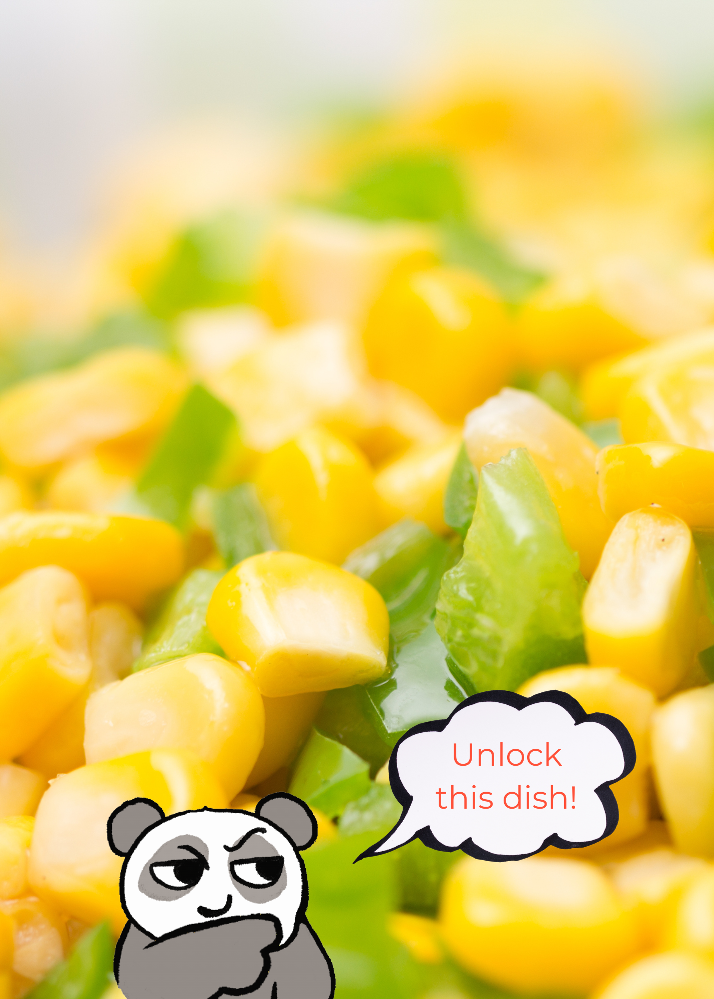 Corn & Green Pepper Stir-fry Recipe Card