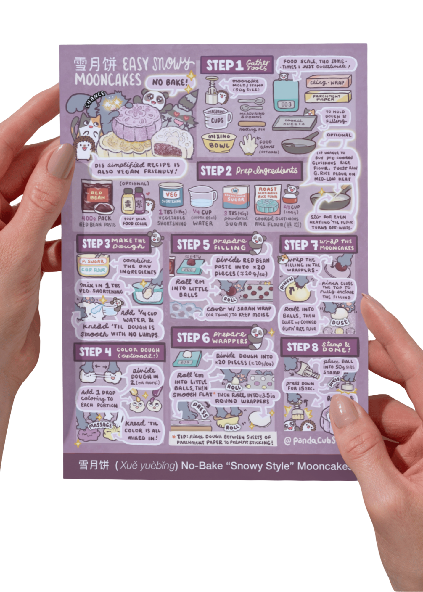 Snow Mooncake Recipe Card