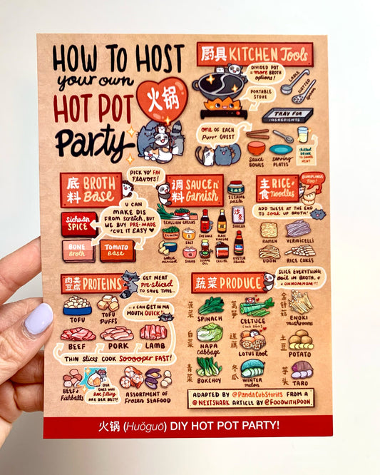 DIY "Hot Pot" Party Recipe Card (Restocked!)