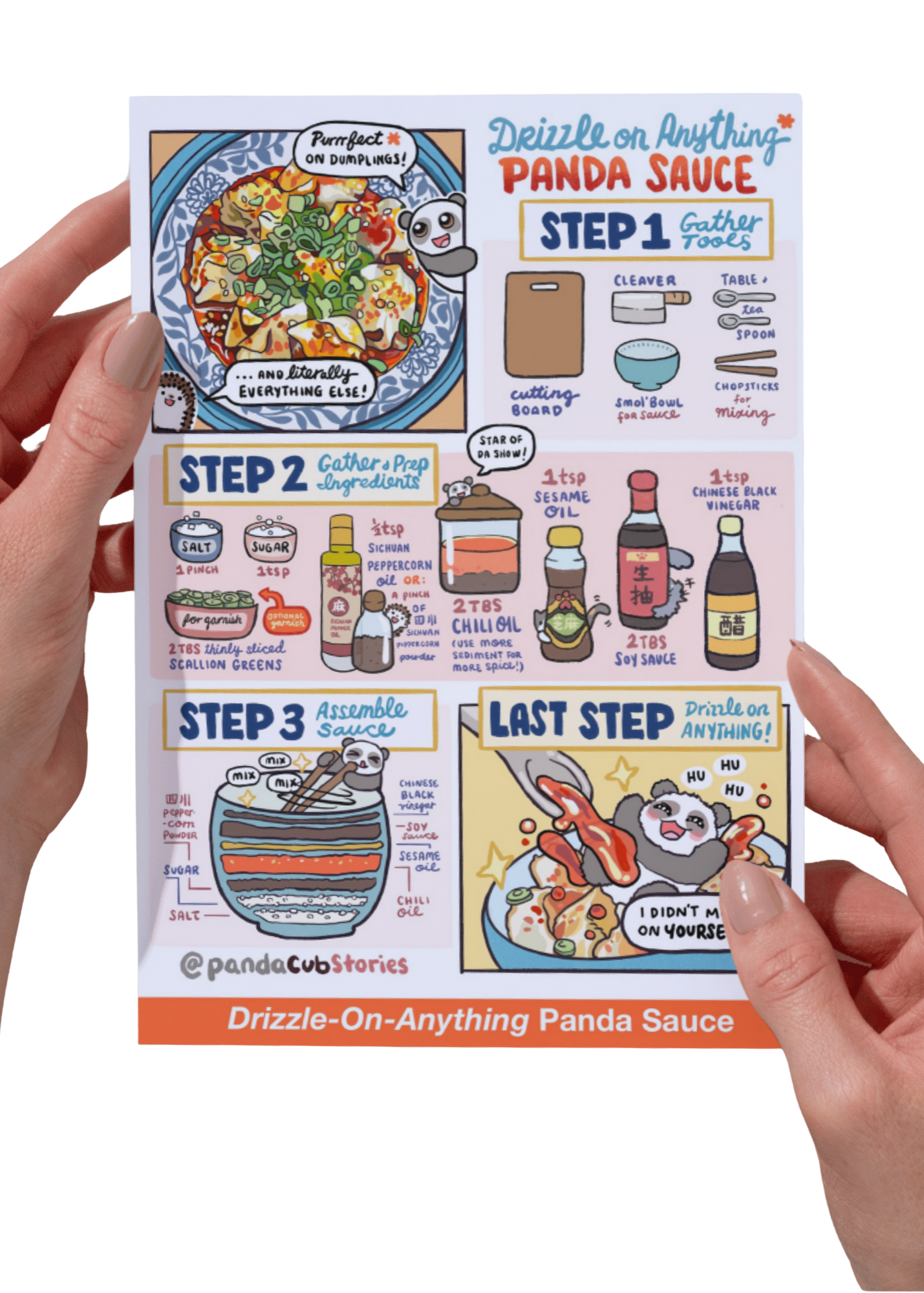 Panda Sauce Recipe Card