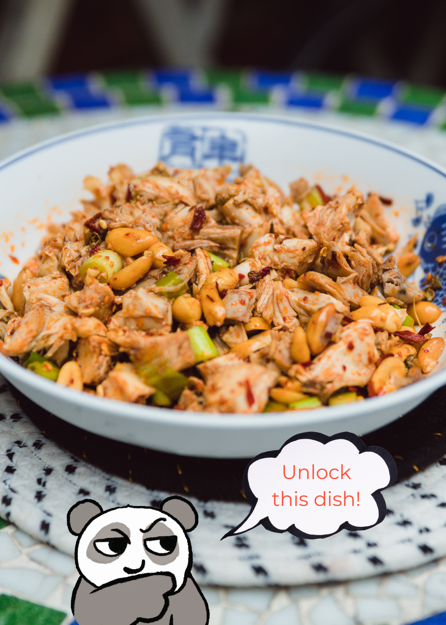 Cold Tossed Chicken or Tofu Recipe Card