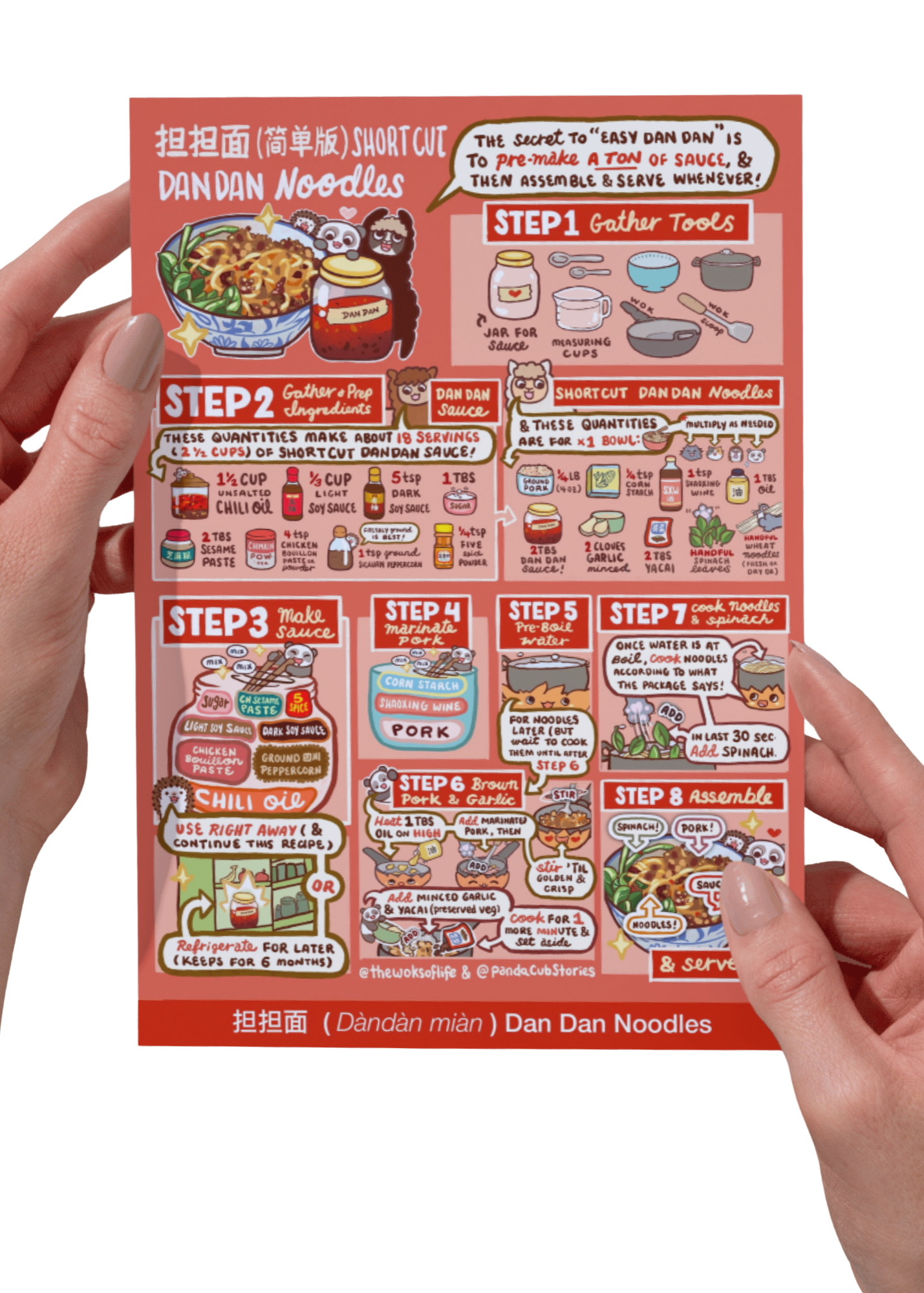 Dan Dan Noodles Recipe Card