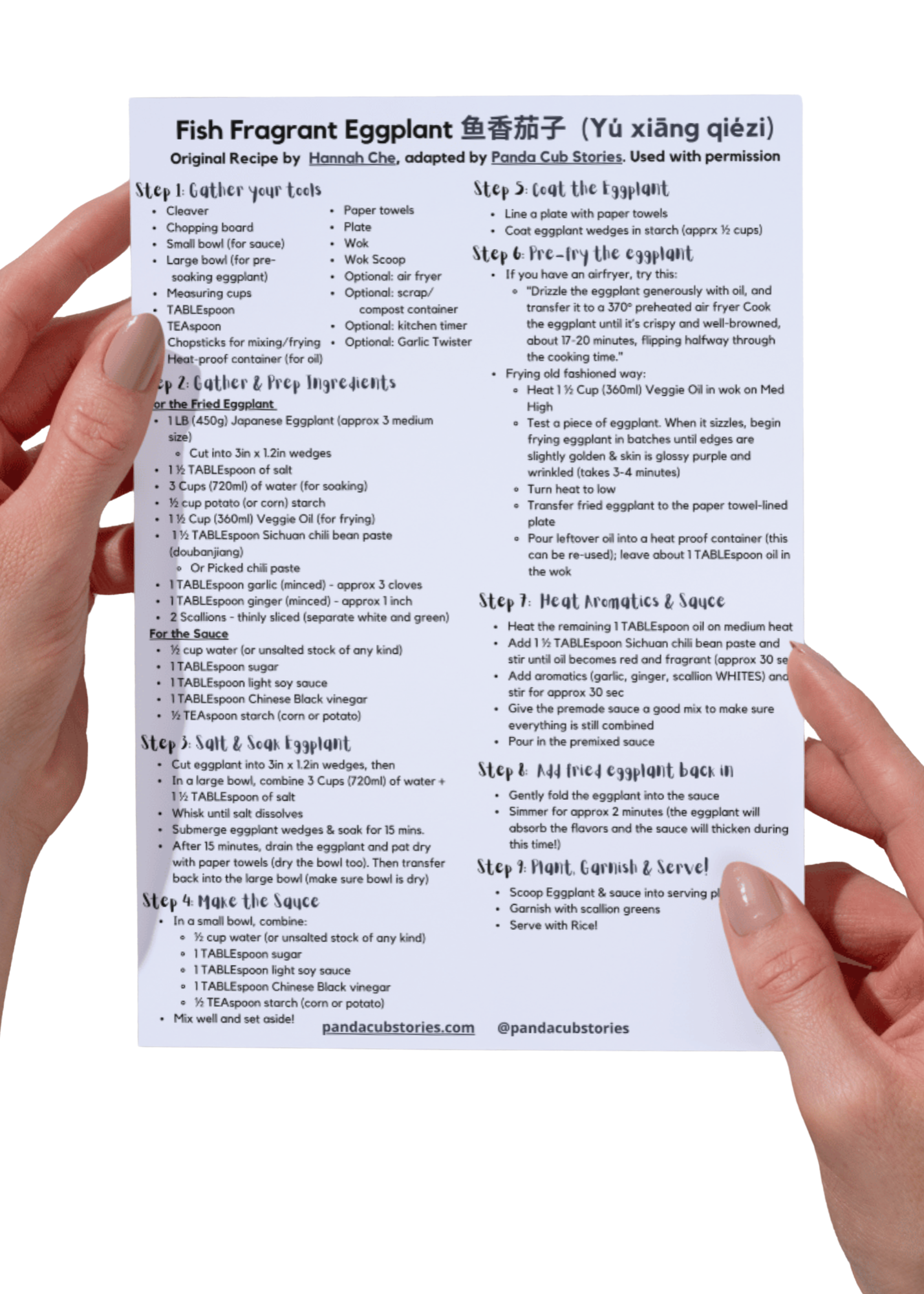 Fish Fragrant Eggplant Recipe Card