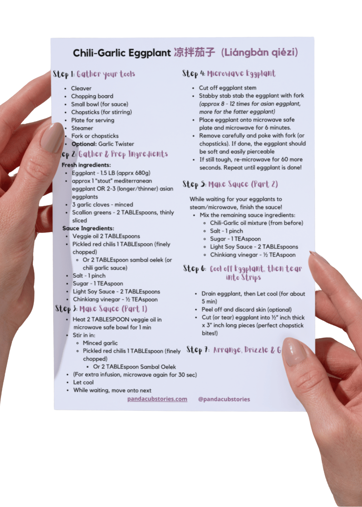 Chili-Garlic Eggplant Recipe Card
