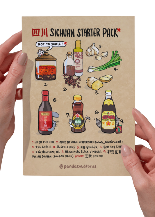 Sichuan Starter Pack Recipe Card